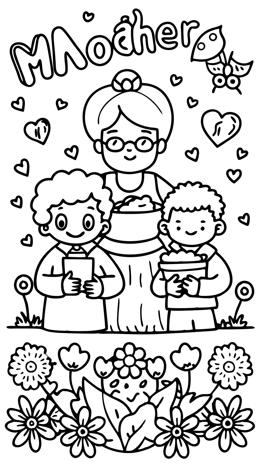 grandma mothers day coloring pages